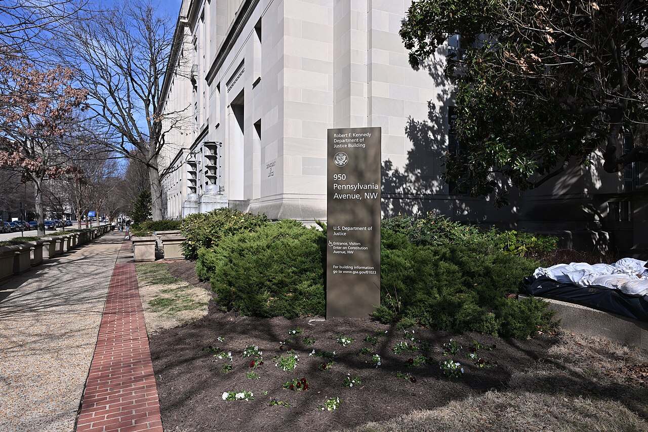 Department of Justice building Washington DC