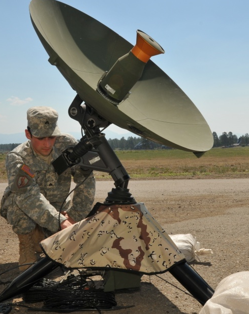 Satellite communications dish